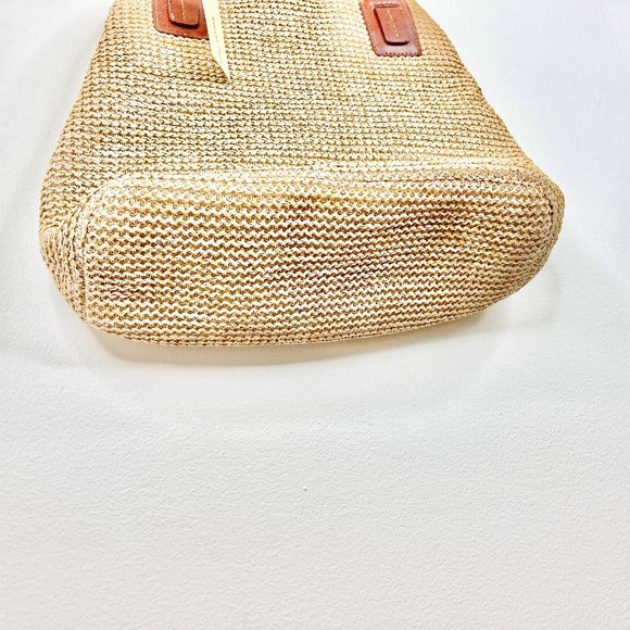 Amanda Smith NWT Stiched Straw Handbag - Picture 5 of 6